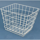 Cathay Importers Wire Square Basket, 12.5"W x 11.5"D x 10"H, White, 2 Pack-White wire basket