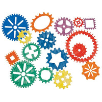 Roylco Gear Stencils, Assorted Shapes and Colours, 48 Pack-Assorted colours and shapes
