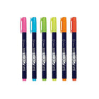 Tombow Fudenosuke Pens - Neon - 6 Pack-Great for beginner brush calligraphy, hand lettering and illustration