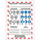 WHMIS Workplace Labels, 5" x 3.5", 5 Pack-Legend - Product Identifier - Identificateur du produit