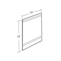Azar Displays 17" x 11" Vertical Wall Mount Acrylic Sign Holder with Adhesive Tape, 10 Pack (122032)-Used to displays information on walls and doors, maximizing advertising opportunity