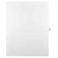 Mark Maker Legal Exhibit Index Tab White Single Tabs, 1/25th Cut, Letter Size, No Holes, Number 163, 25 Pack-White Single Tabs, 1/25th Cut