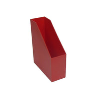 Romanoff Plastic Magazine File, Red, 3 Pack (ROM77702)-Made of sturdy, durable plastic