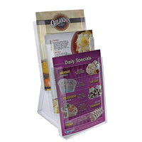 Azar Displays 3-Tier Bi-Fold Size Modular Brochure Holder For Counter, 2 Pack (252305)-Use on counter top for printed material