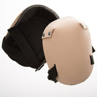 Impacto 870-00 Knee Pad Leather-Made with resilient cowhide cover, premium foam padding, elastic straps and hook and loop closure, color brown and black