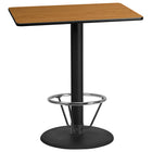 Flash Furniture Laminate 30"W x 42"L Round Base Table, Natural (XUNT3042TR24B4F)-Bar height hospitality table
