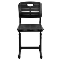 Flash Furniture Adjustable Height Black Student Chair with Black Pedestal Frame-Classroom Chair with Sturdy Frame