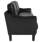 Flash Furniture Asti Upholstered Sofa - Black Leather-Slanted Upholstered Arms