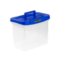 Bankers Box Heavy-duty Letter-Size Plastic Portable File Storage Box-Portable file box provides organized, secure storage and transport of letter-size files