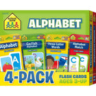 School Zone Alphabet Flash Card, 4 Pack (SZP04043)-Our proven flash cards and game and puzzle cards introduce ABCs, beginning sounds, and word-picture associations.