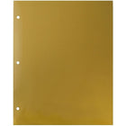 JAM Paper 2-Pocket Laminated Glossy 3 Hole Punched School Folders, Gold, 100 Pack (385GHPgob)-4