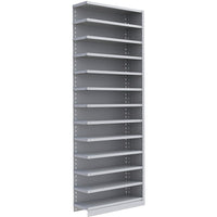 Metalware RK418 Boltless Shelving Unit, 13-Shelves, 36" x 12" x 100", Light Grey-Adjustable shelving system that provides high strength, yet economical storage capacity for your needs