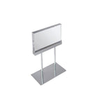 Azar Small Acrylic Block Sign Holder On Chrome Stand For Counter, 8.5" x 5.5"  (104560)-Sign Holder