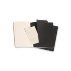 Moleskine Cahier Soft Cover Plain Journal - 5" x 8-1/4" - Black - 3 Pack-Soft Cover