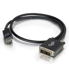 C2G 6ft DisplayPort Male to Single Link DVI-D Male Adapter Cable - Black (TAA Compliant)-Conductor Resistance: @ 20-degreeC max