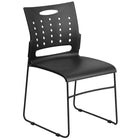 Flash Furniture HERCULES Series Black Sled Base Stack Chair with Air-Vent Back-881 lb. Weight Capacity