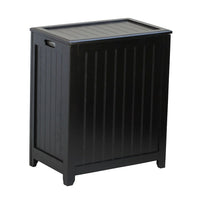 Oceanstar RHP0109MH Rectangular Laundry Wood Hamper with Interior Bag, Dark Mahogany-Hand grips on both sides for portability