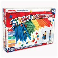 Roylco Straws & Connectors Multicolour, 14.25" x 10", 400 Pack (R-60881)-Straws and connectors are used for building arts and crafts