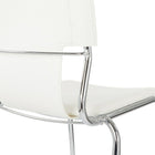 Avenue Six 26" Dorado Vinyl with Chrome Base Counter Stools, White, 2 Pack-Chrome Base