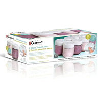 Euro Cuisine GY2640 Glass Jars for Yogurt Maker, Set of 8 with Date Lids-Each jar holds a 6-oz. servings