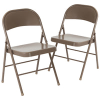 Flash Furniture HERCULES Series Double Braced Beige Metal Folding Chair-Metal Folding Chair