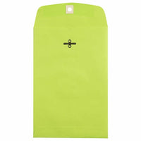 JAM Paper 6" x 9" Open End Catalog Coloured Envelopes with Clasp Closure - Ultra Lime Green - 50 Pack-Ultra Lime Green Clasp Envelope