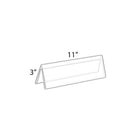 Azar Displays 3" x 11" Double Sided Nameplates, Clear, 10 Pack (192806)-Two-sided nameplate is ideal for displaying names on countertops or desks