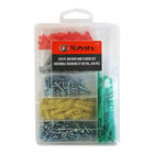 Kubota 250-Piece Anchor and Screw Set, 2 Pack (12138)-Includes plastic anchors and metal screws