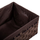 Truu Design Woven Paper Storage Baskets with Pom-Pom Liner, 11 x 15 inches, Brown-Intricately woven design with pom pom liner in contrasting colour to add a hint of dimension