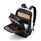 Samsonite Classic Leather Slim Backpack 14.1", Black-16" x 10.8" x 5.5"