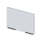 Mark Maker Modular Sneeze Guard Front - 42" W x 31.5" H panel 1/4" Clear Acrylic - 2 12" aluminum bottom rails - no pass through-Attach modular panel sides to extend the length of your divider using Plastic Living Hinges (Flex Hinges).
