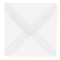 JAM Paper 3.125 x 3.125 Mini Square Envelopes, Clear Translucent Vellum, 1000 Pack (2851291B)-Clear