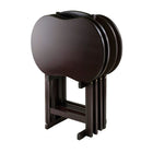 Winsome Skippy 5-Piece TV Table Set, Espresso (92532)-Fun table top shape