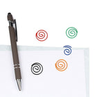JAM Paper Circular Coloured Papercloops, Assorted Round Paper Clips, 9 packs of 50 clips, 450 Pack (221812619)-Size: Circular