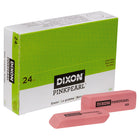 Dixon Pink Pearl Beveled Edge Pink Eraser - Large - 24 Pack-PMA certified non-toxic