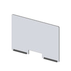 Mark Maker Modular Sneeze Guard Front - 42" W x 31.5" H panel 1/4" Clear Acrylic -2 12" aluminum bottom rails - with 4"x12" pass-Attach modular panel sides to extend the length of your divider using Plastic Living Hinges (Flex Hinges).