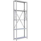Metalware RK425 Boltless Shelving Unit, 5-Shelves, 36" x 12" x 100", Light Grey-Adjustable shelving system that provides high strength, yet economical storage capacity for your needs