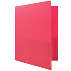 JAM Paper Plastic 2-Pocket POP Folders, Pink, 96 Pack-Paper weight: medium