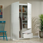 Sauder 420495 Miscellaneous Storage Wardrobe Storage Cabinet, White-Dimensions 71.102" x 40" x 19.449"