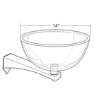 Azar Displays Plastic Bowl & Extension Rod for Sky Tower Unit (300272)-For Sky Tower Unit