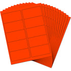 JAM Paper Laser/Inkjet Address Labels- 2" x 4" - Neon Red - 120 Pack-Size: Medium (2 x 4 inches), Printer friendly labels are easy to create and customize