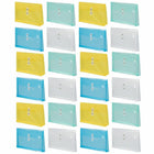 JAM Paper Plastic Envelopes with Button & String Tie Closure #10 Business Booklet - 5 1/4" x 10" - Assorted Colours - 24 Pack-Size: #10 (5" L x 10" W)