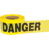 Zenith Safety Danger Barricade Tape, Bilingual, 3" W x 1000' L, 1.5 Mils, Black On Yellow - 10 Pack-Colour: Black on Yellow