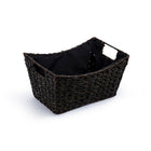 Truu Design Braided Grass Storage Baskets, Set of 3, Black-Easy Storage: each basket nests within another for space-saving storage solution when not in use
