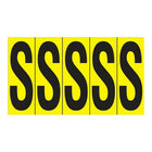 Accuform Signs Identify Locations, Supplies & Tools, Individual Letter & Number Markers, S, 3-7/8", 10 Pack-Character S