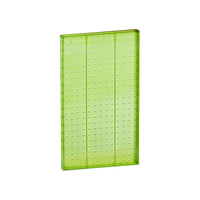 Azar Displays 22" x 13.5" Pegboard 1-Sided Wall Panel, Translucent Green, 2 Pack-For use with flat surface