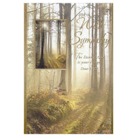 Rosedale 5-1/2" x 8" With Sympathy To Eternal God Is Your Refuge Greeting Cards And Envelopes, 12 Pack (17564)-Printed on premium uncoated card stock