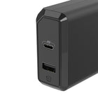 Scosche USB-C/A Fast Charger Home-Dual Usb Ports: 18W Of Power With Dual Type-C Ports All Latest And Greatest Usb-Pd Or Usb-C Devices And 12W Standard Usb Port Fast Charges All Usb-A Powered Devices
