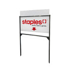 Futech LS003 Metal Lawn Frame Sign Holder, 32" x 25" x 1", Black-Top loading insert