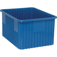 Quantum Storage Systems Divider Box Containers, Plastic, 22.5" W x 17.5" D x 6" H, Blue - 2 Pack-Colour: Blue
